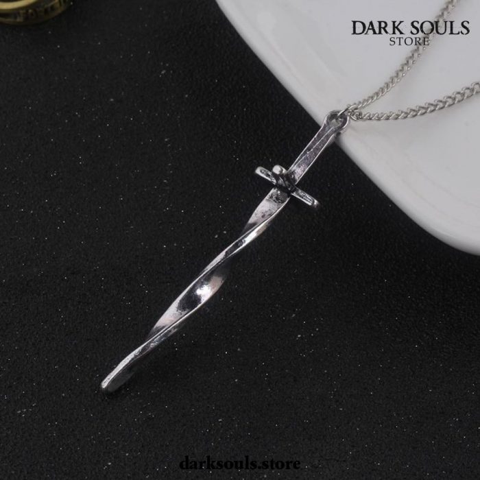 Dark Souls Firelink Coiled Sword Charm Pendant Necklace